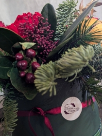 Christmas Hatbox Arrangement